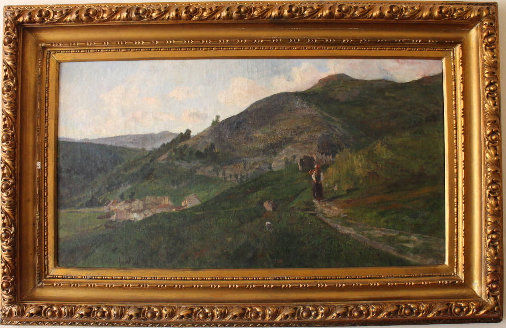 Paesaggio montano (dipinto) di Avanzi Vittorio (fine/ inizio secc. XIX/ XX)