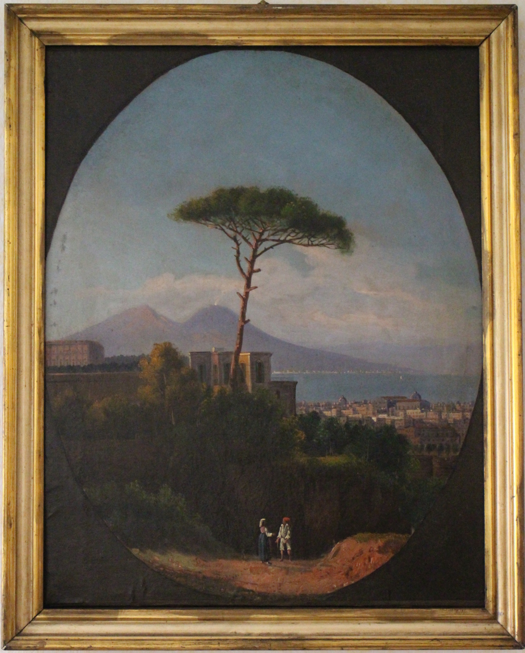 Veduta del Golfo di Napoli con il Vesuvio (dipinto) - ambito italiano (seconda metà sec. XIX)