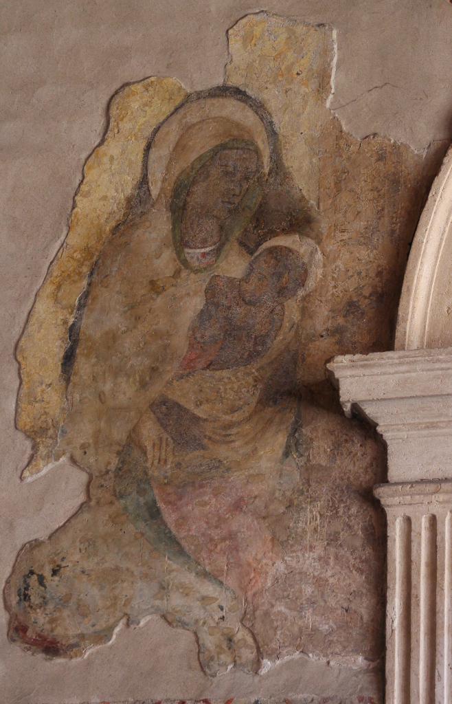 Madonna con il Bambino (dipinto, frammento) - ambito veneto (seconda metà sec. XV)