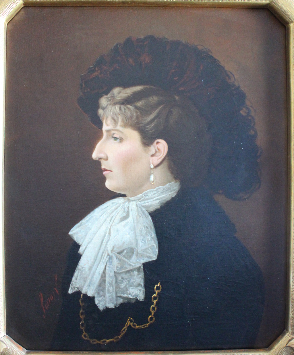Ritratto femminile (dipinto) di Sorio Luigi - ambito veronese (seconda metà sec. XIX)