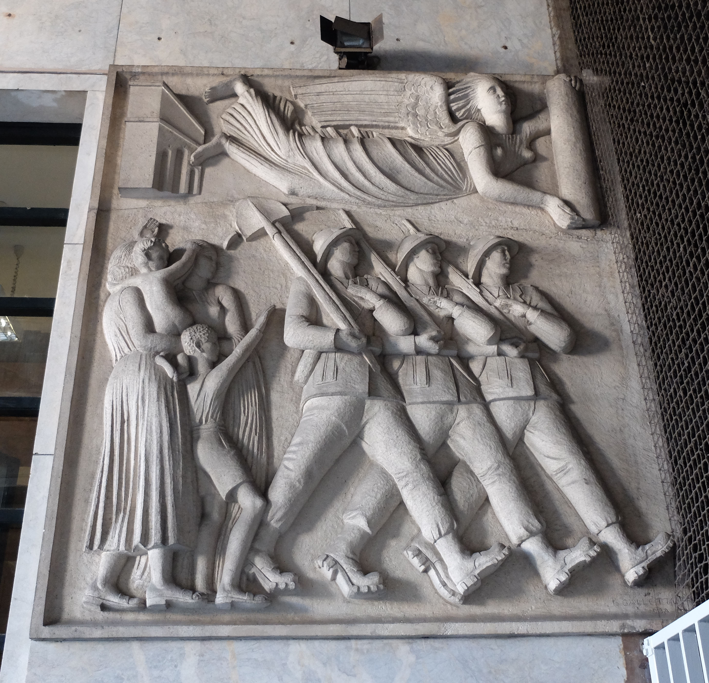 monumento ai caduti - a lapide di Galletti Guido (secondo quarto XX)