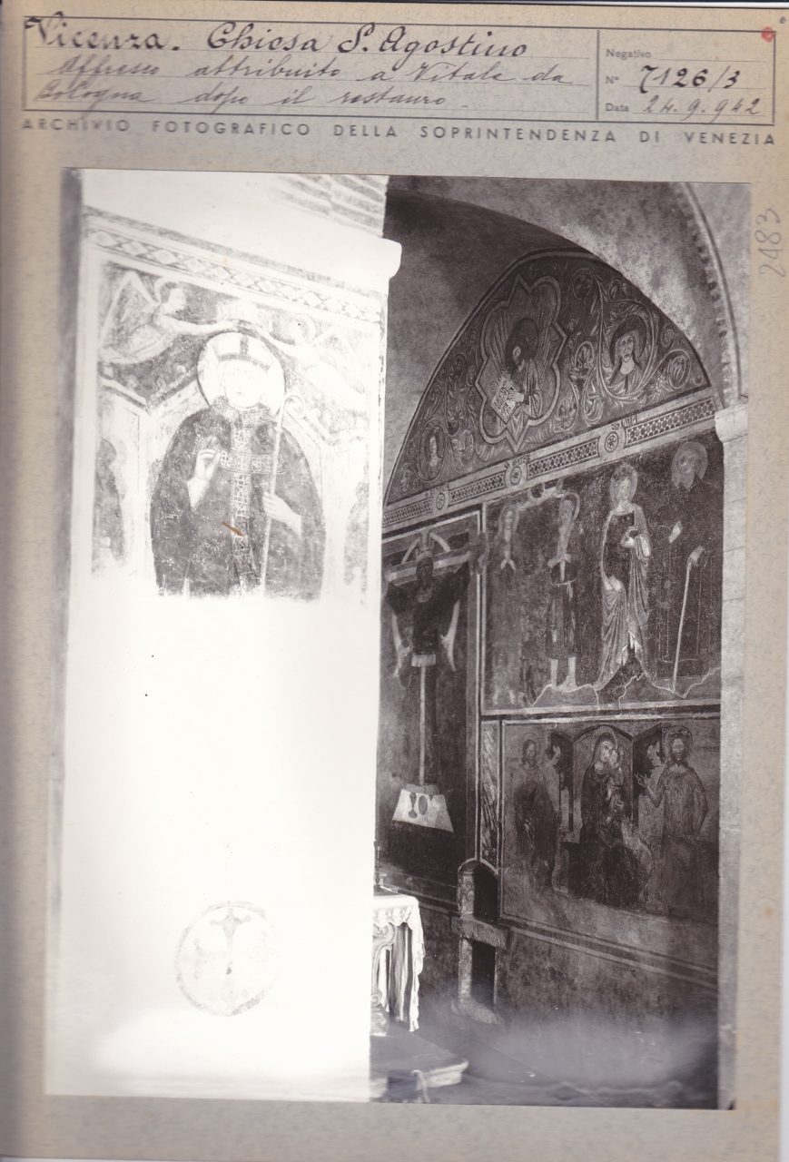S. Agostino e cappella di Cristo Re - Affreschi - Vicenza - Chiesa di Sant'Agostino (positivo) di Soprintendenza ai Monumenti (attr) (XX)