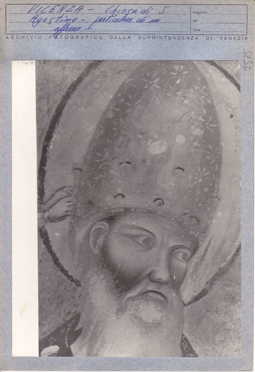 San Gregorio (particolare) - Affreschi - Vicenza - Chiesa di Sant'Agostino (positivo) di Soprintendenza ai Monumenti (attr) (XX)