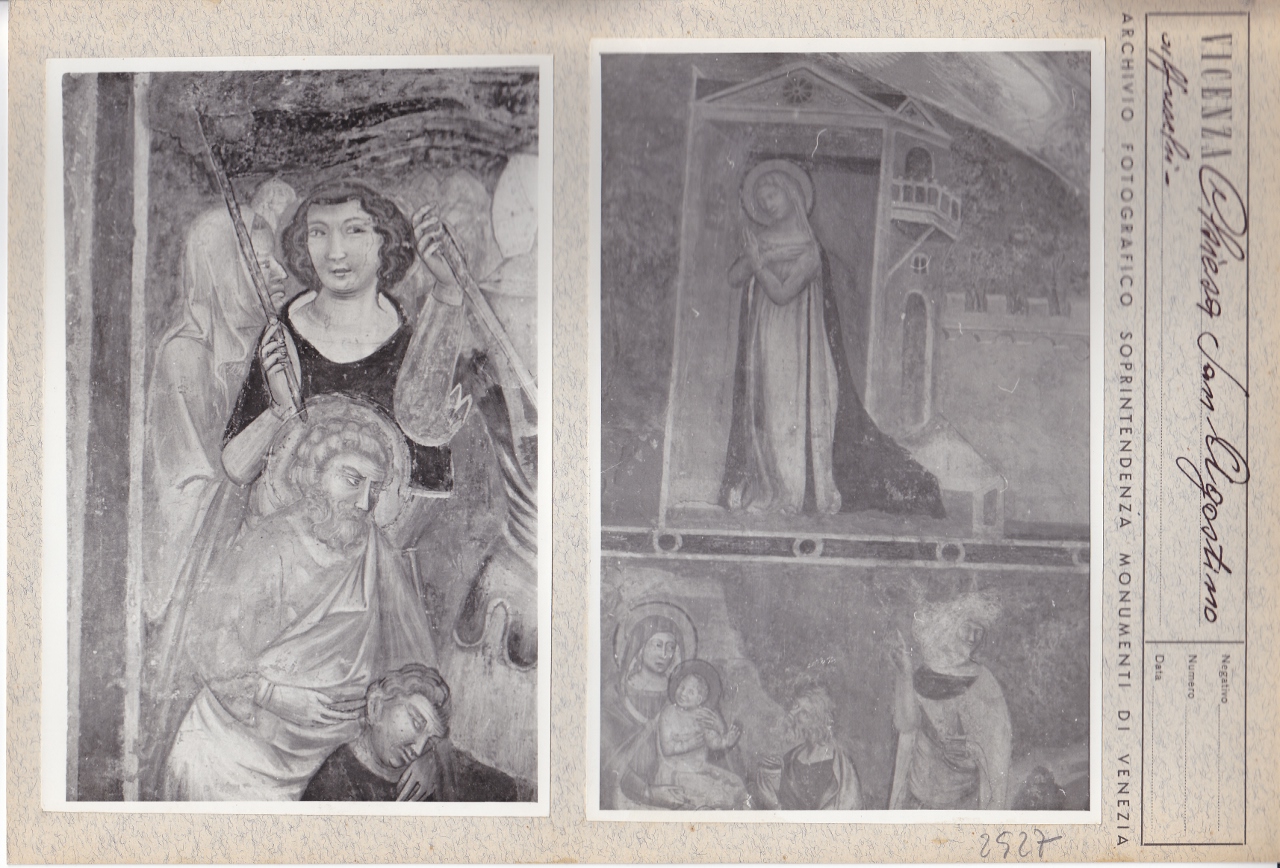 Cattura di Cristo (particolare) - Affreschi - Vicenza - Chiesa di Sant'Agostino (positivo) di Soprintendenza ai Monumenti (attr) (XX)