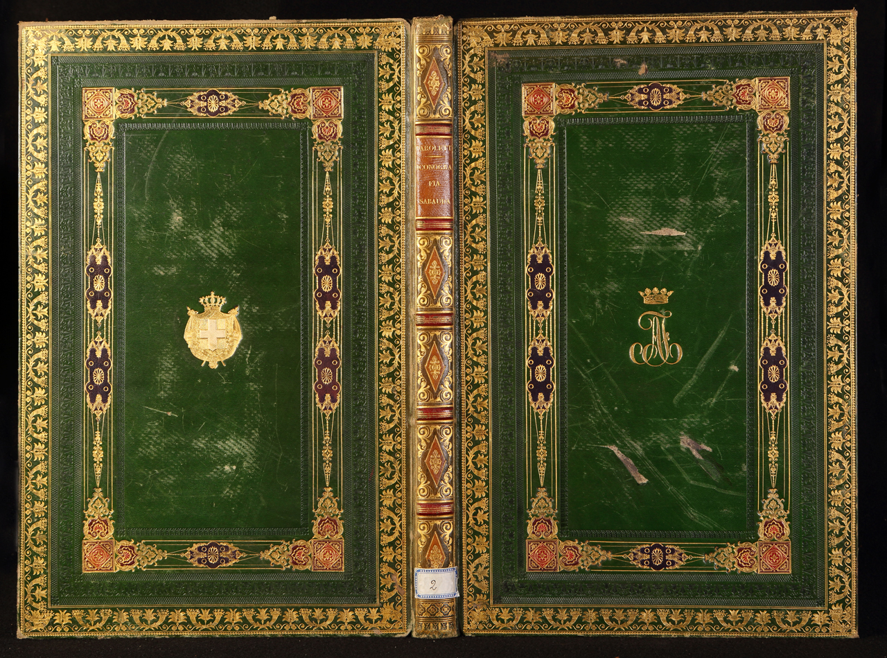 legatura piena - alle armi, opera isolata - ambito italiano (secondo quarto XIX)