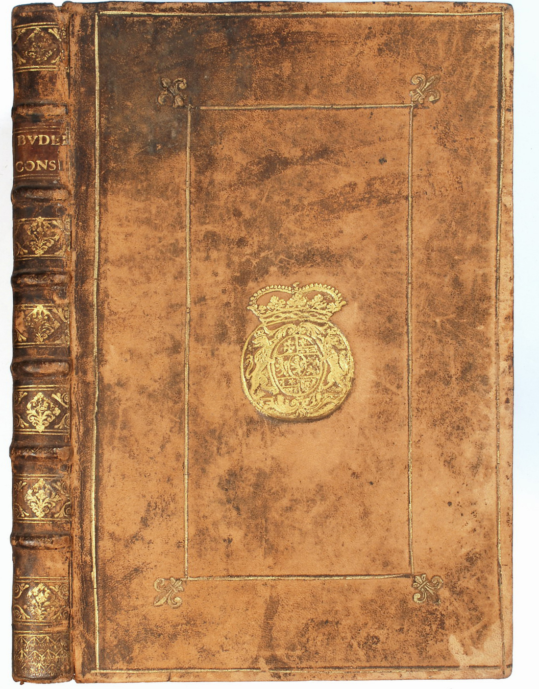 legatura piena - alle armi, opera isolata - ambito francese (fine/ fine XVII/XVIII)