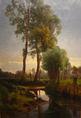 Pianura lombarda, Paesaggio (dipinto) di Gignous, Eugenio - ambito italiano (seconda metà XIX)
