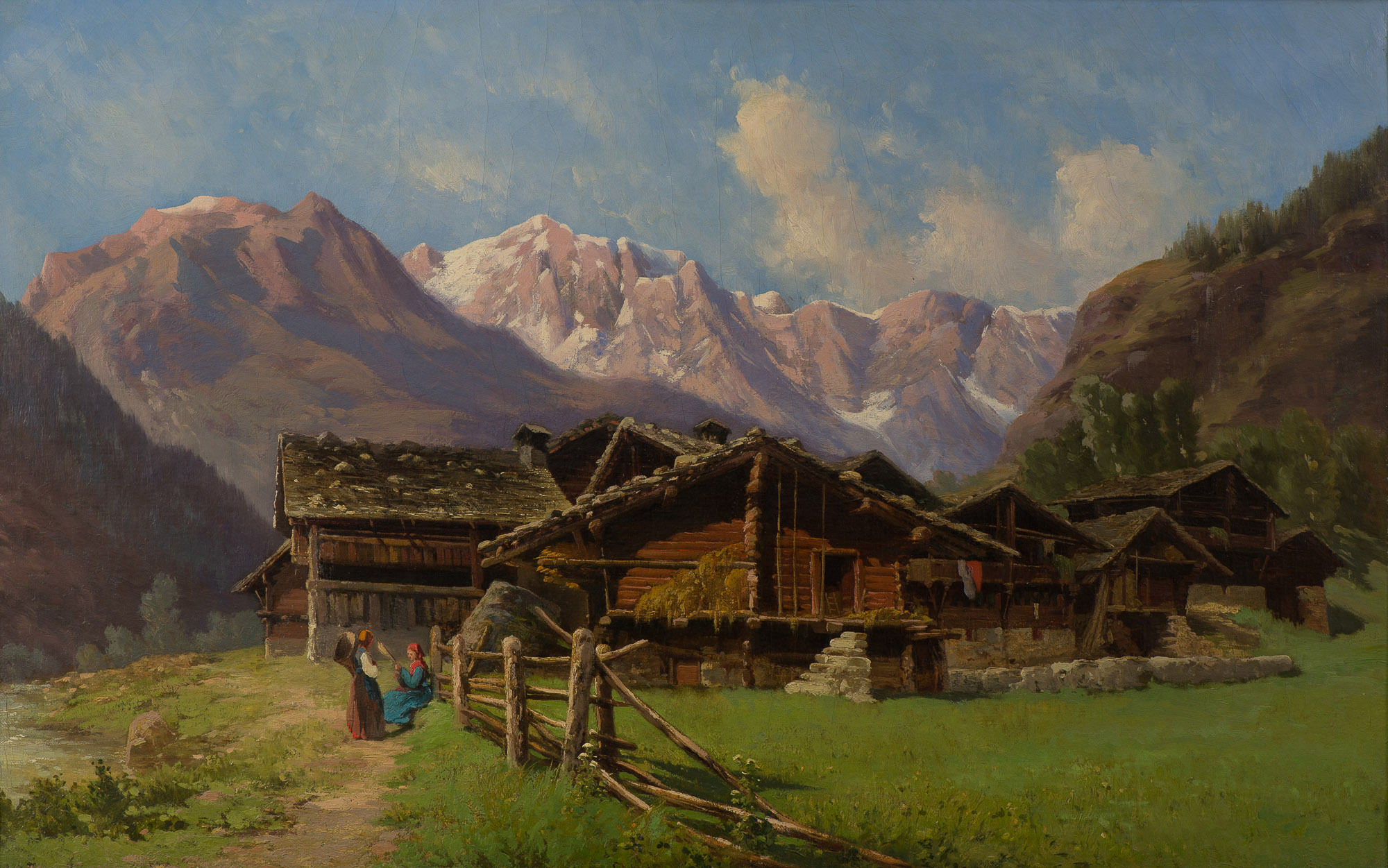 Monte Rosa, Paesaggio montano (dipinto) di Ashton, Federico - ambito italiano (ultimo quarto XIX)
