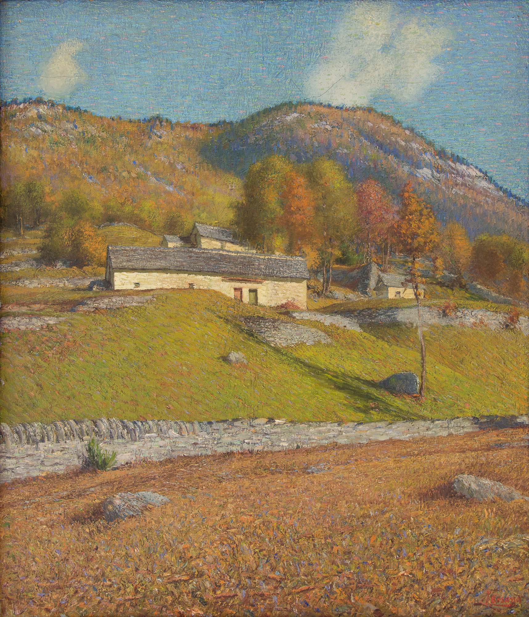 Autunno, Paesaggio montano (dipinto) di Besana, Camillo - ambito italiano (prima metà XX)