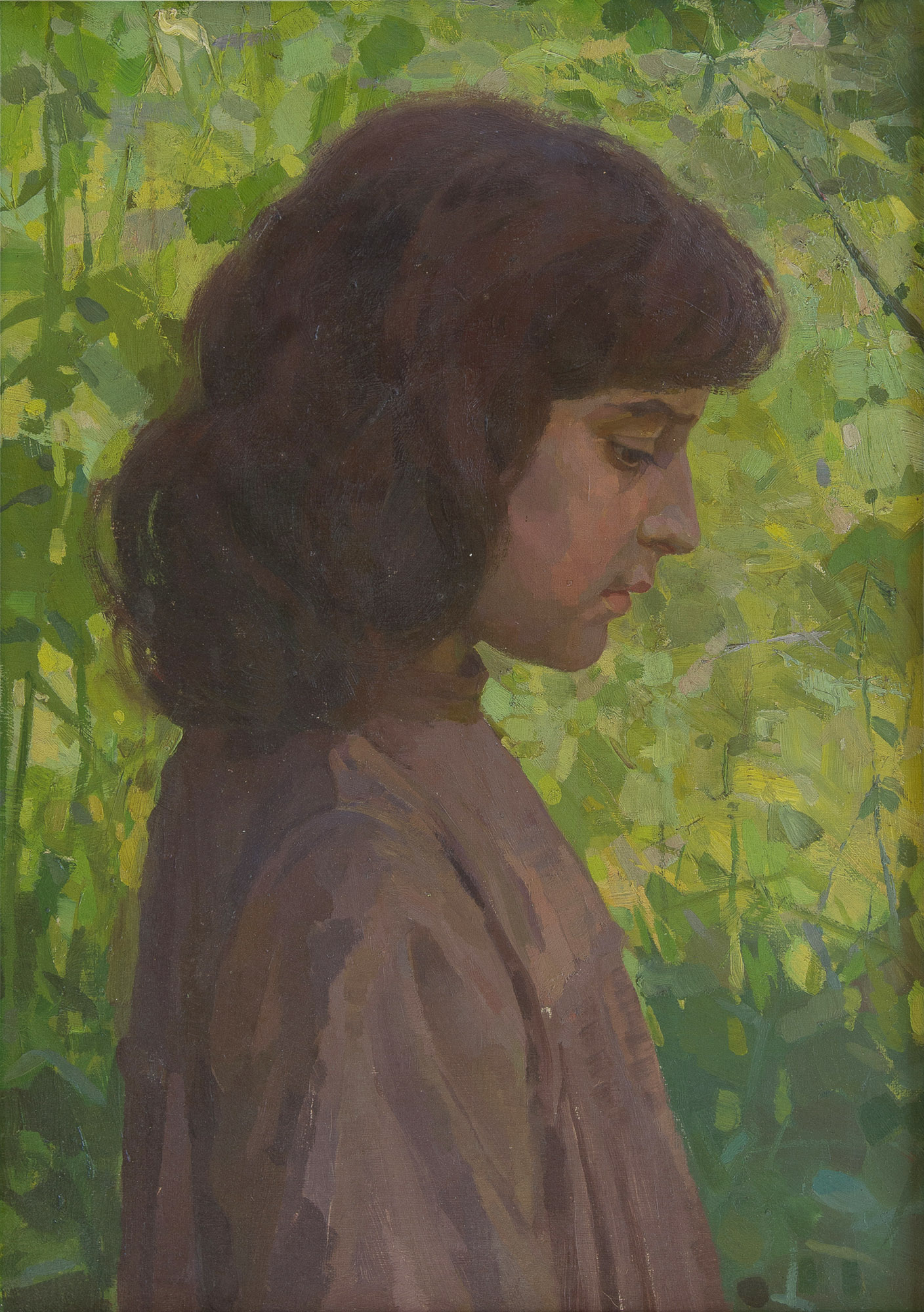 Giovane donna (dipinto) di Browne, Sophie - ambito italiano (fine/ inizio XIX)