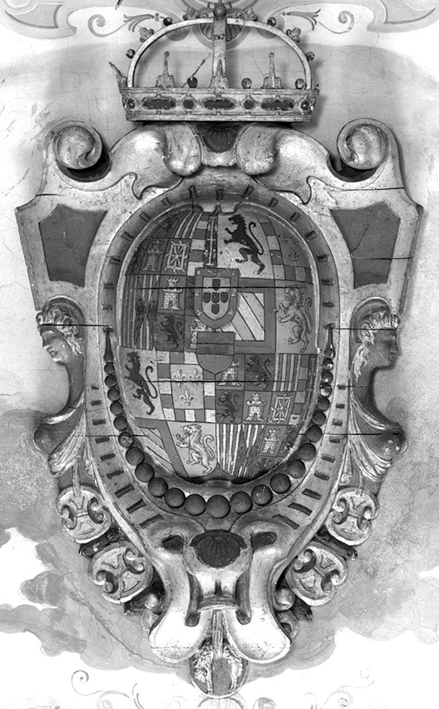 stemma della famiglia reale d'Asburgo (rilievo) - produzione toscana (sec. XVI)