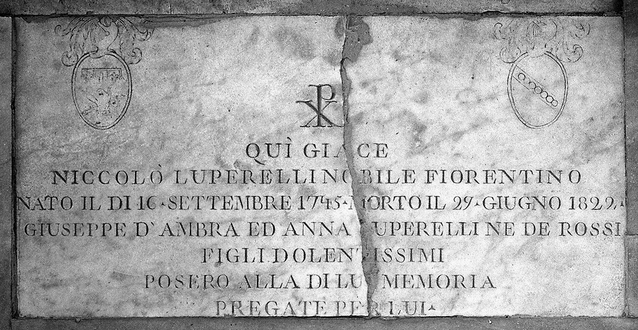 lastra tombale - produzione toscana (sec. XIX)