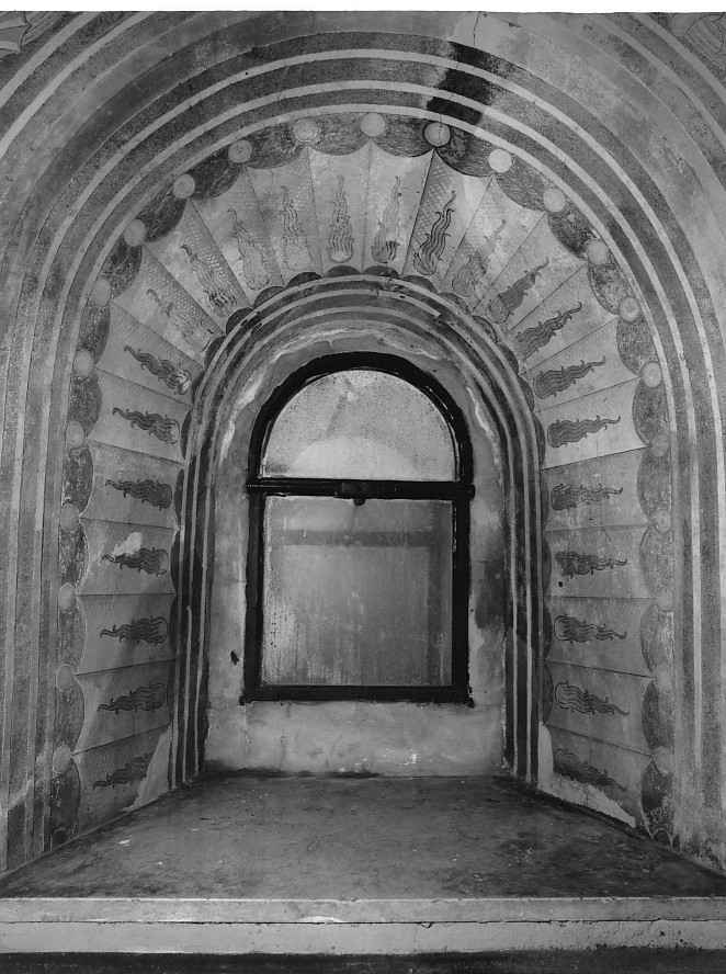 motivo decorativo a fiamme (dipinto, complesso decorativo) di Chini Tito (sec. XX)