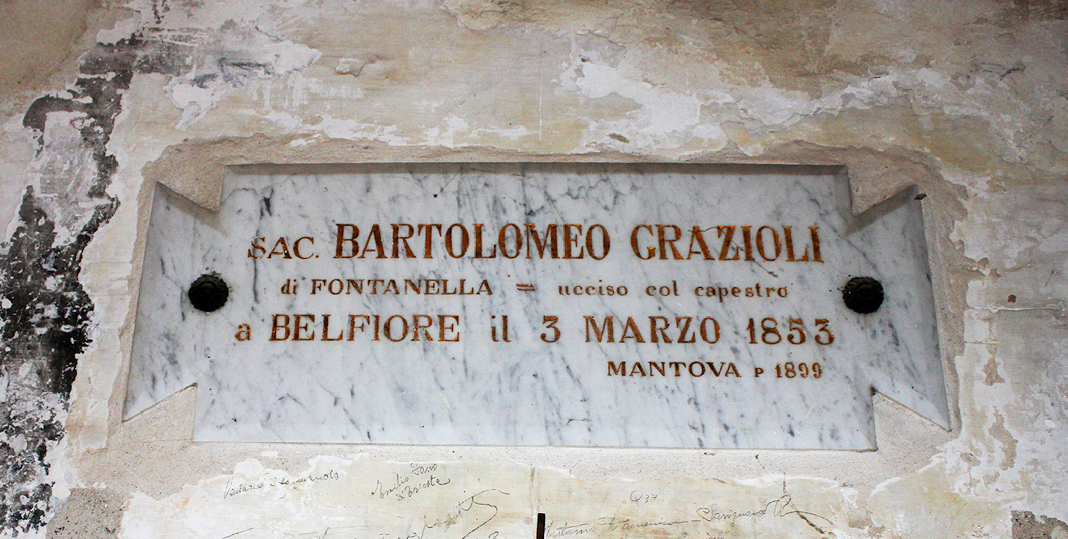 lapide commemorativa - ambito italiano (sec. XIX)