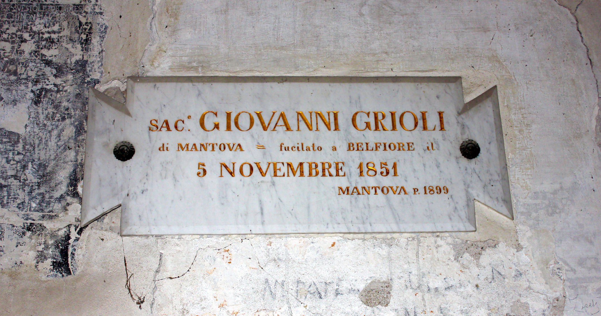 lapide commemorativa - ambito italiano (sec. XIX)