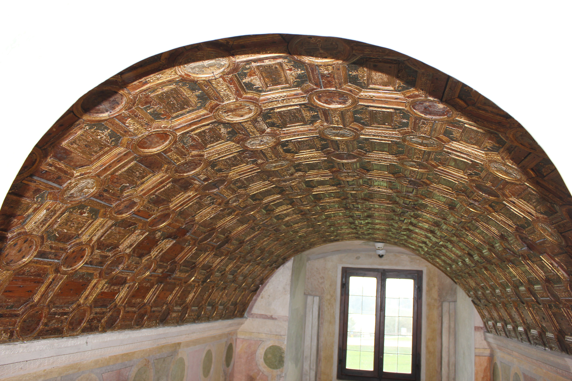 elementi araldici (soffitto a cassettoni, complesso decorativo) di Mola Antonio, Mola Paolo (sec. XVI)