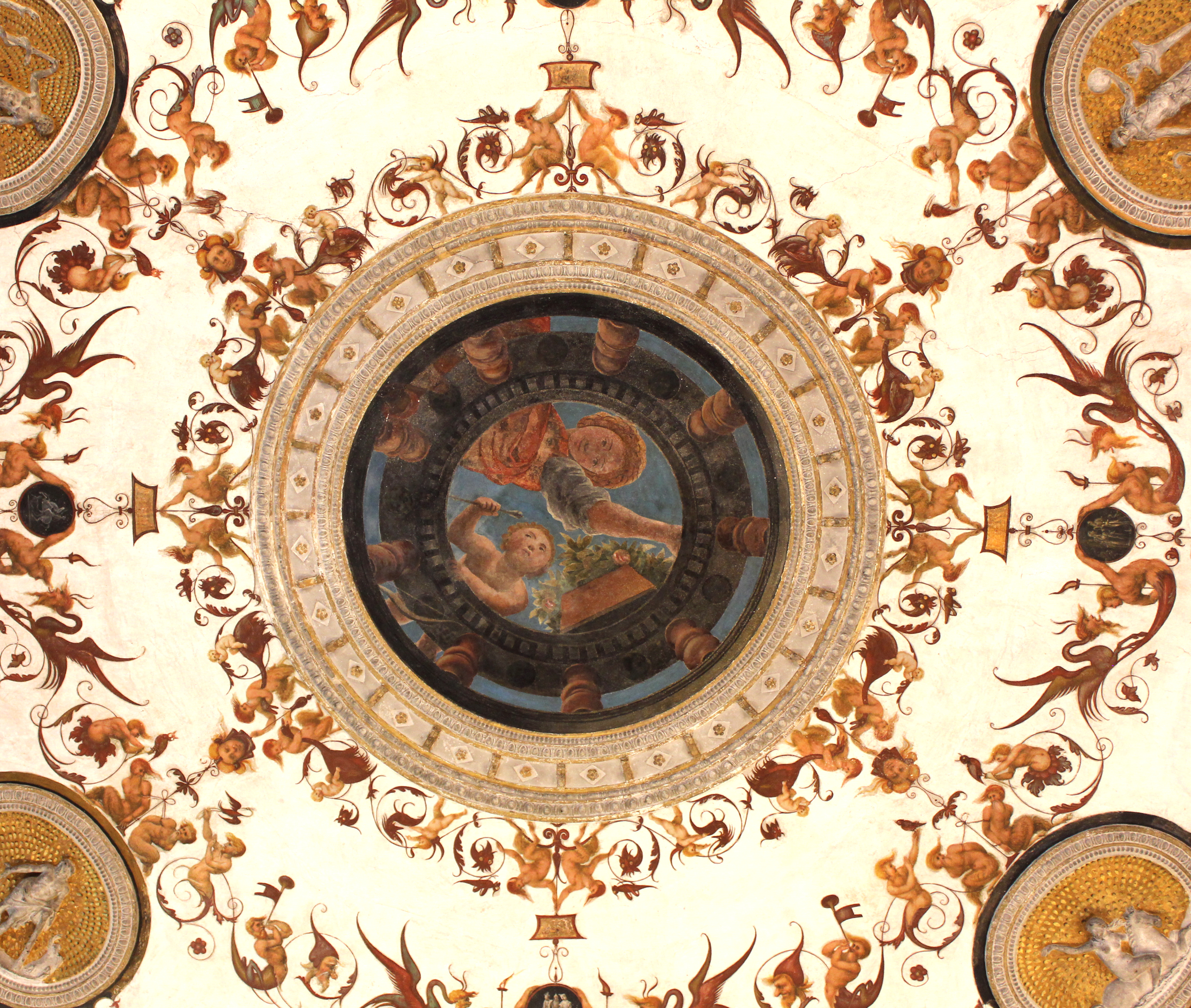 grottesche (fascia ornamentale) di Leonbruno Lorenzo (e aiuti) (sec. XVI)