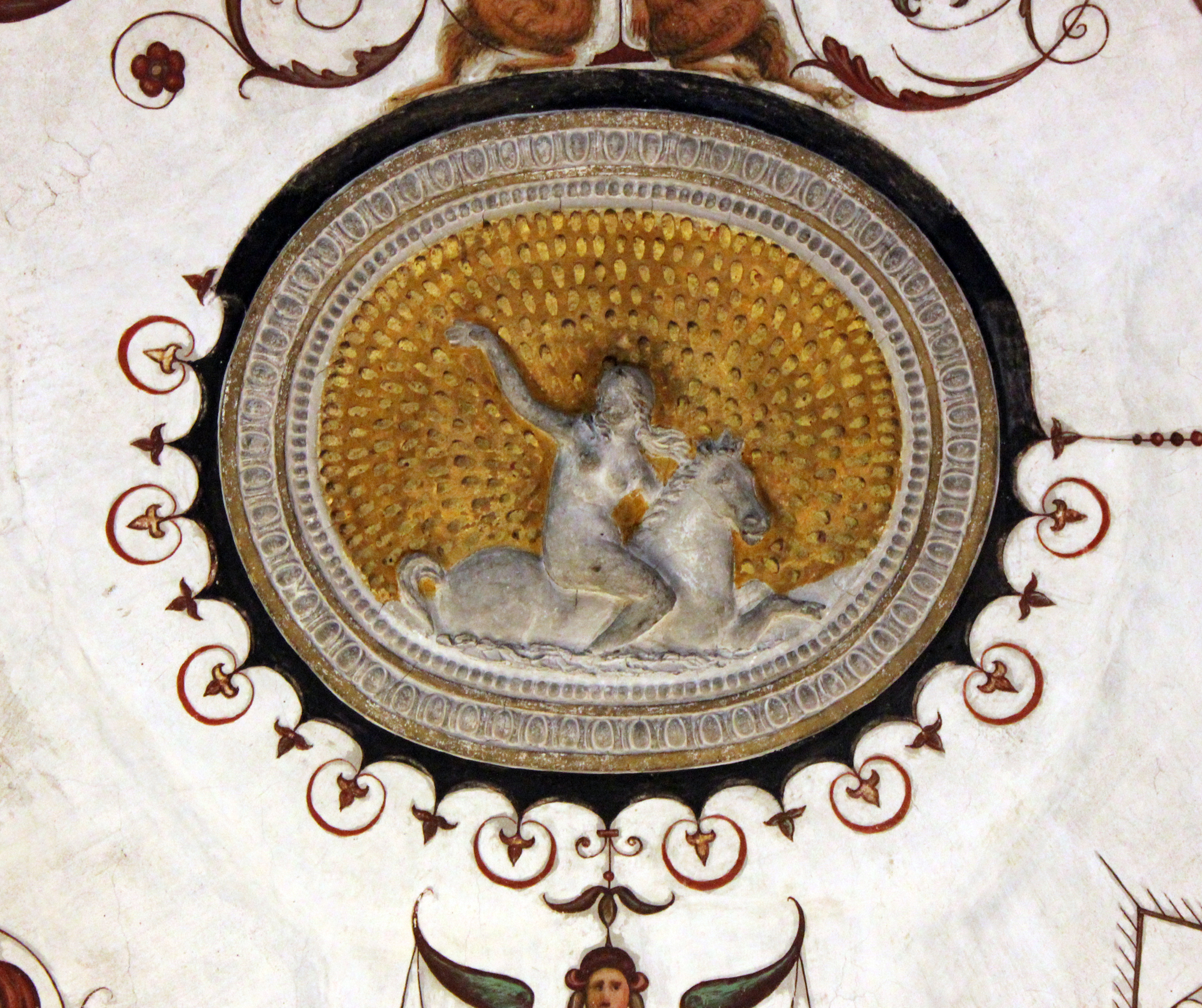 figura di Nereide, Minerva Medica, scena di sacrificio, Ercole e Cerbero (rilievo) di Leonbruno Lorenzo (e aiuti) (sec. XVI)
