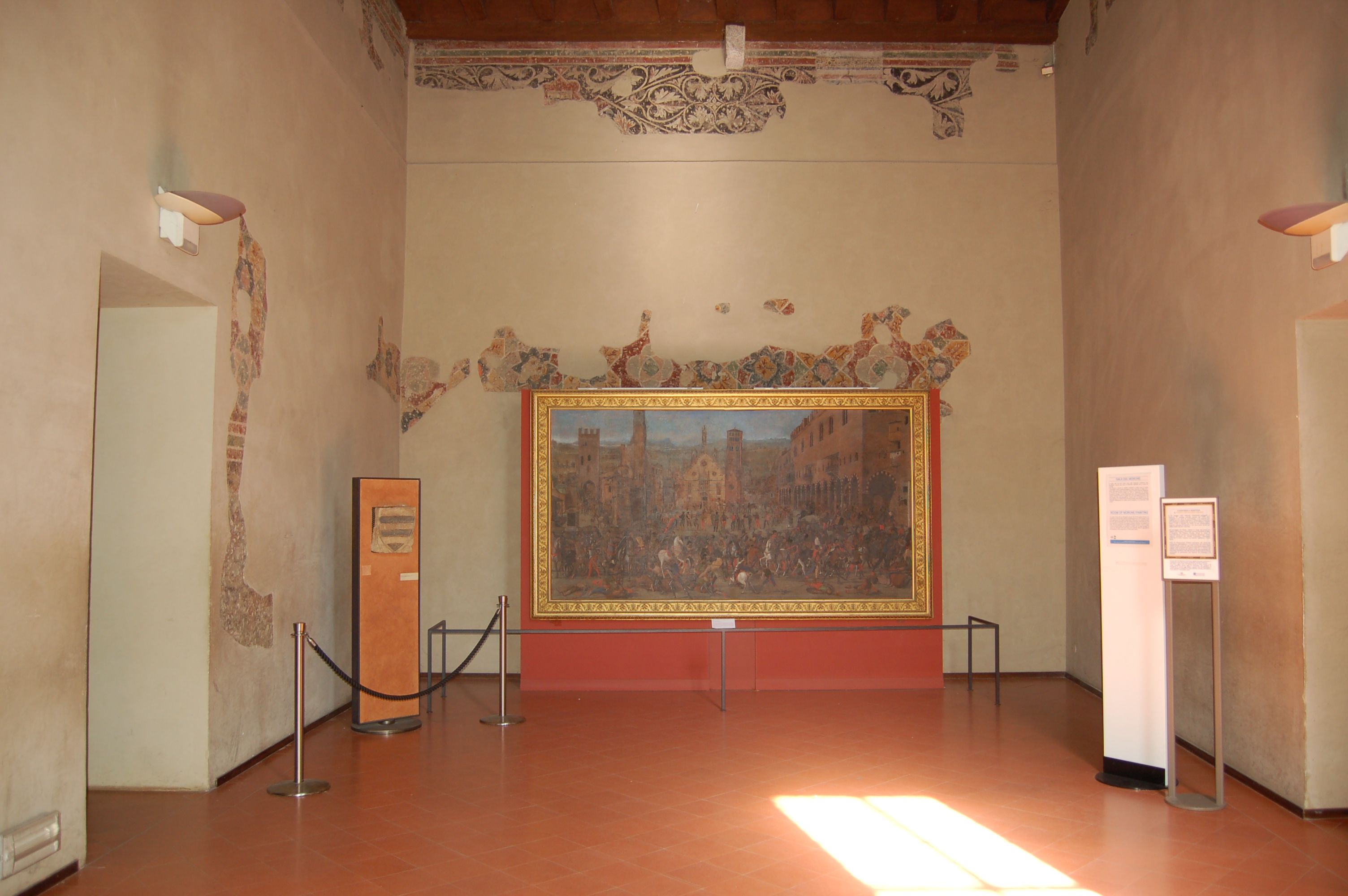 decorazioni ornamentali con girali fitomorfi e motivi geometrici (decorazione pittorica, insieme) - ambito italiano (secc. XIV/ XV)