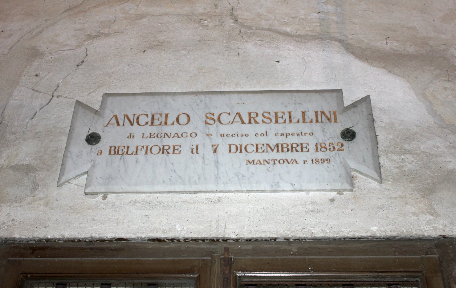 lapide commemorativa - ambito italiano (sec. XIX)