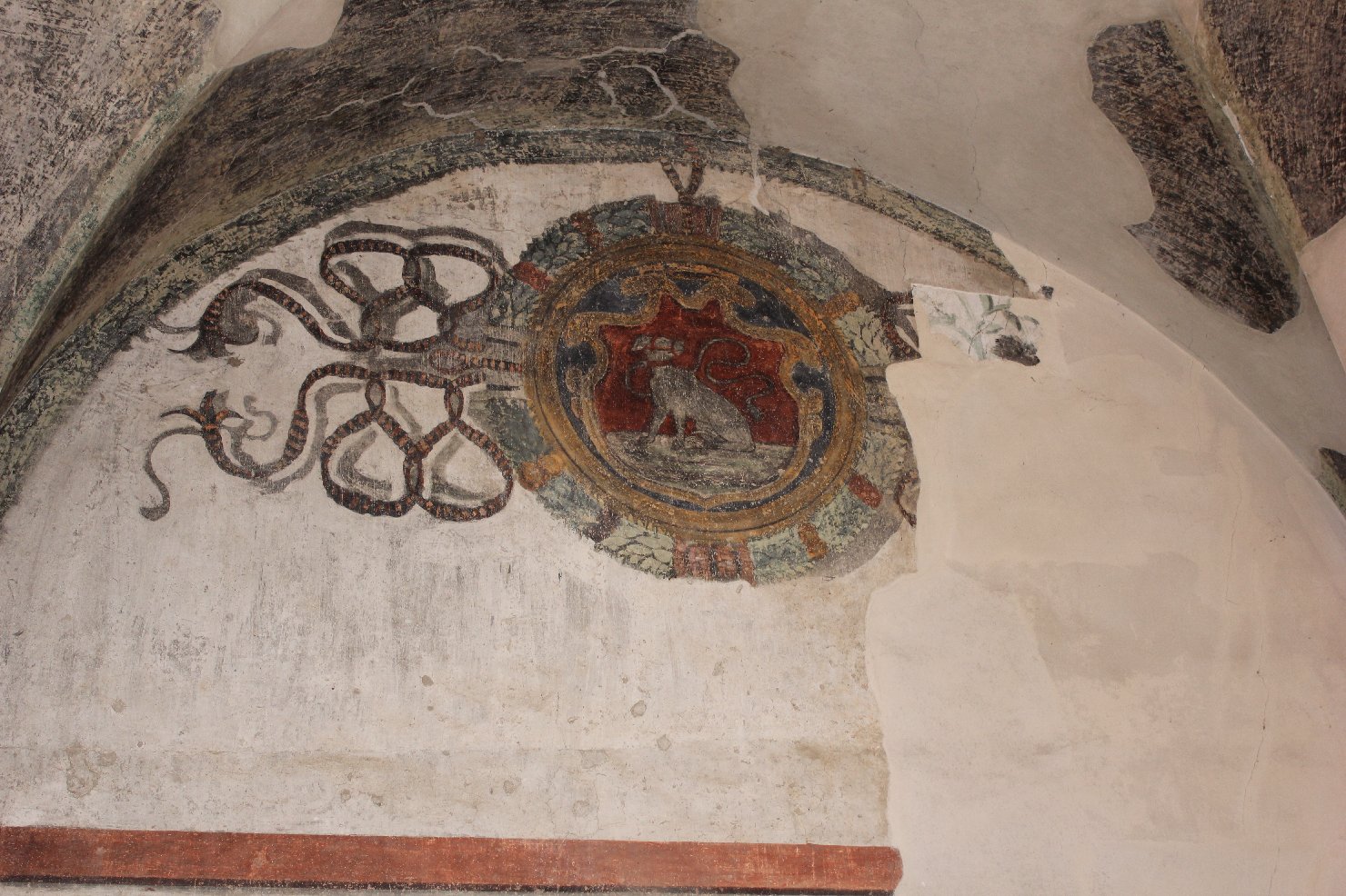 impresa del Cane (stemma araldico) di Pippi, Giulio, detto Giulio Romano (bottega) (sec. XVI)