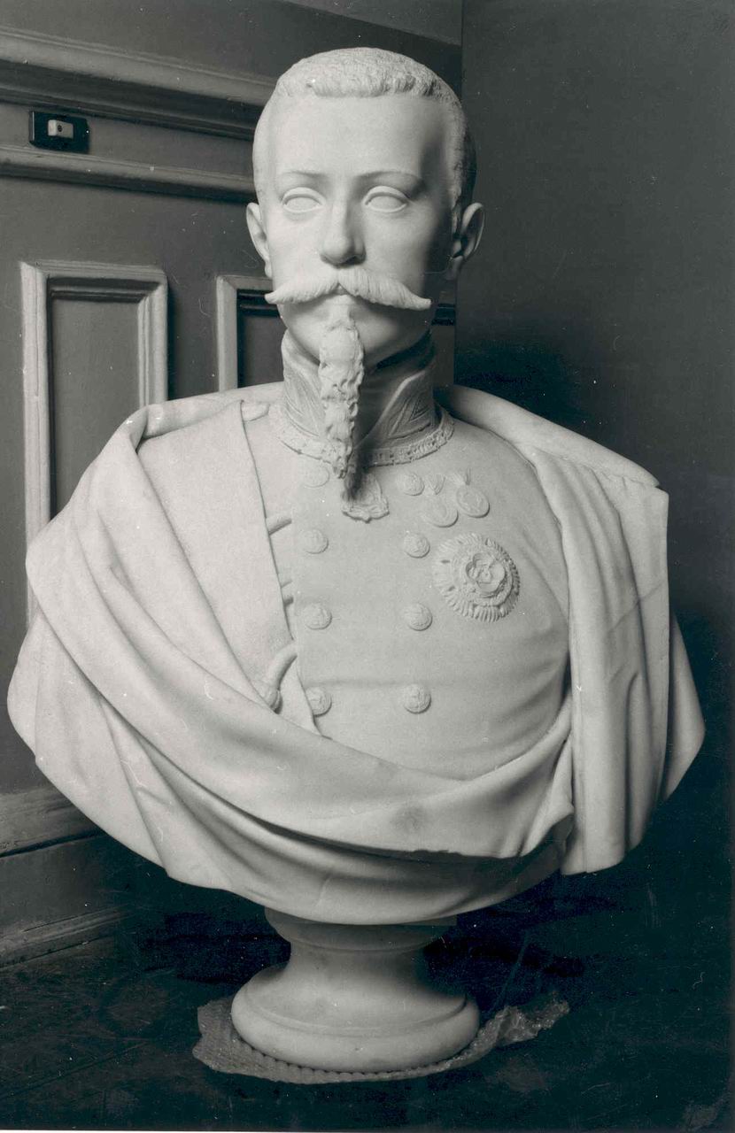 RITRATTO DI FERDINANDO DI SAVOIA-GENOVA (BUSTO, opera isolata) di Dini, Giuseppe (metà sec. XIX)