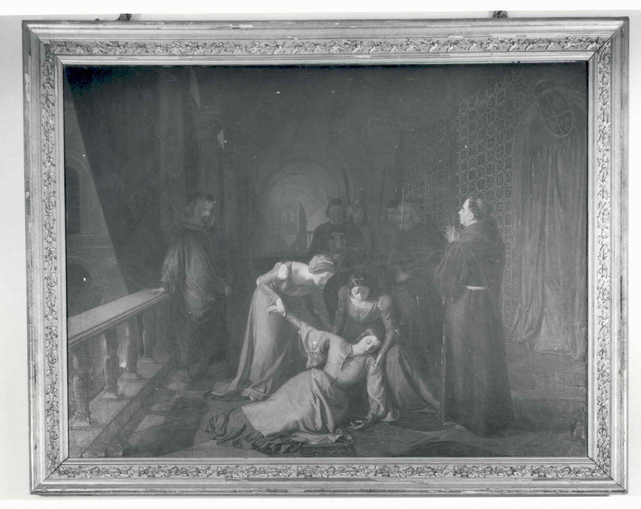 La Pia de'Tolomei, MORTE DI PIA DE' TOLOMEI (DIPINTO, opera isolata) di Barucco Francesco (metà sec. XIX)