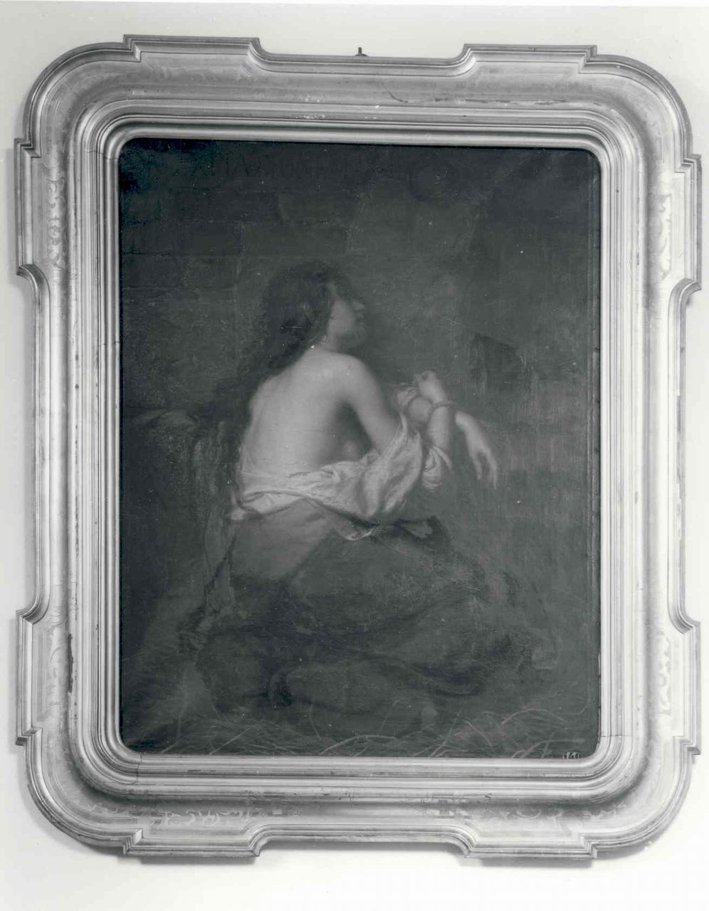 La prigioniera, FIGURA FEMMINILE IN CATENE (DIPINTO, opera isolata) di Ribossi, Angelo (terzo quarto sec. XIX)