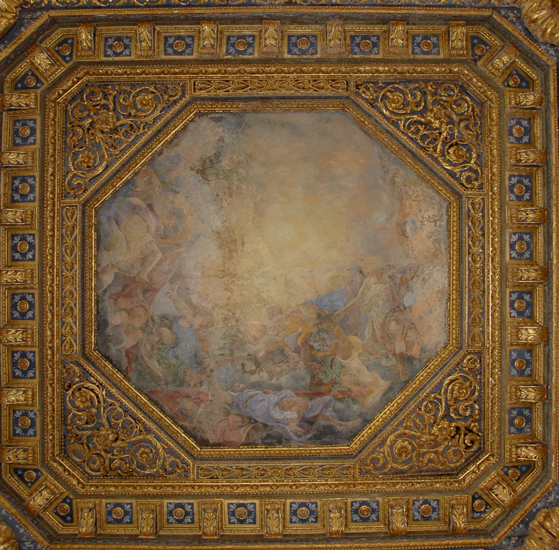 Figure allegoriche femminili (dipinto, elemento d'insieme) di Costa Lorenzo il Giovane (cerchia) (ultimo quarto sec. XVI)