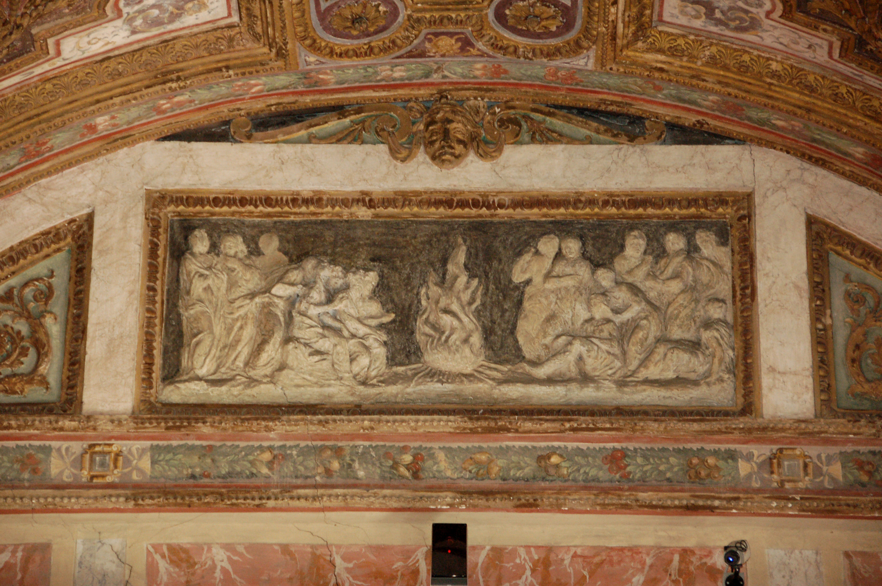 Scoperta del fuoco (rilievo, elemento d'insieme) di Ligorio, Pirro, Ligorio, Pirro - bottega mantovana (terzo quarto sec. XVI)