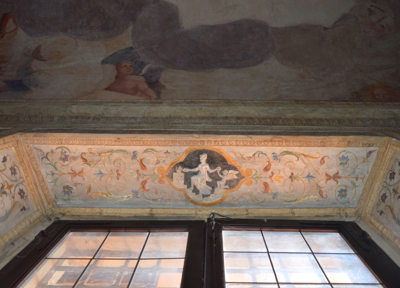 decorazione plastico-pittorica, elemento d'insieme di Giulio Romano, Andrea Conti (attribuito), Conti Biagio (attribuito) - ambito mantovano (secondo quarto, secondo quarto sec. XVI, sec. XX)
