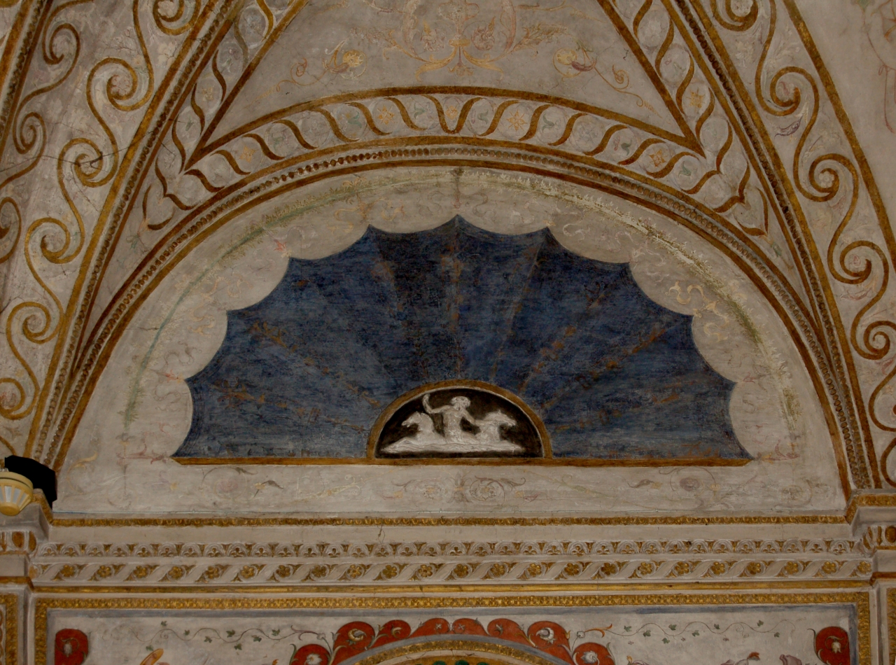 Nettuno (decorazione plastico-pittorica) di Giulio Romano, Anselmo Guazzi (attribuito), Andrea Conti (attribuito), Conti Biagio (attribuito) (secondo quarto sec. XVI)