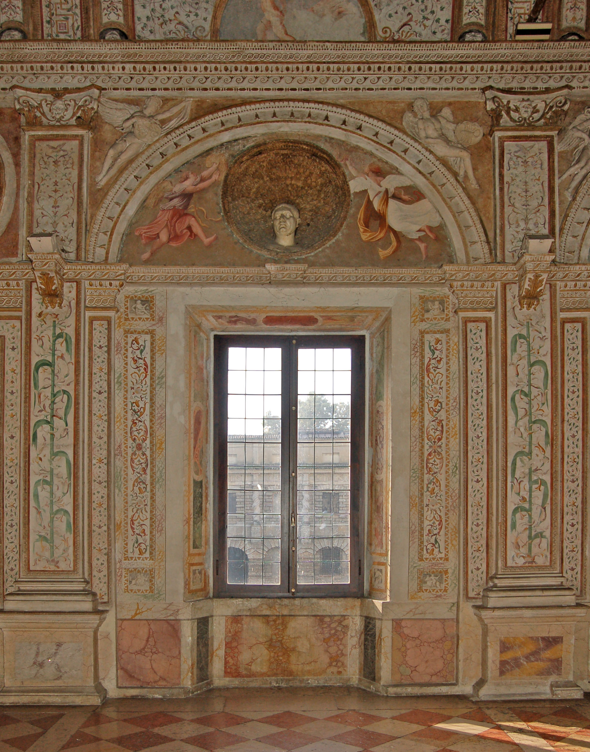 Bilancia e Scorpione (decorazione plastico-pittorica) di Giulio Romano, Viani, Antonio Maria (cerchia), Viani, Antonio Maria (cerchia) (fine/ inizio secc. XVI/ XVII)