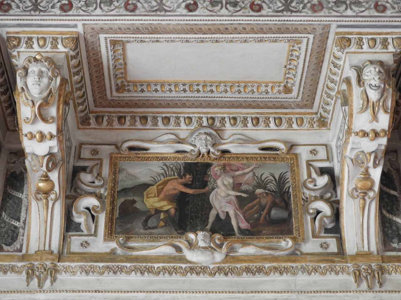 Metamorfosi di Siringa (dipinto murale) di Viani, Antonio Maria (cerchia) (fine/ inizio secc. XVI/ XVII)