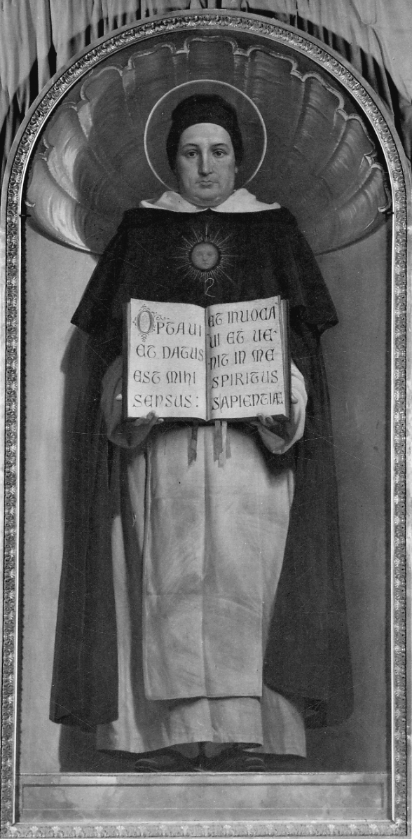 San Tommaso d'Aquino (dipinto, elemento d'insieme) di Reffo Enrico (fine sec. XIX)