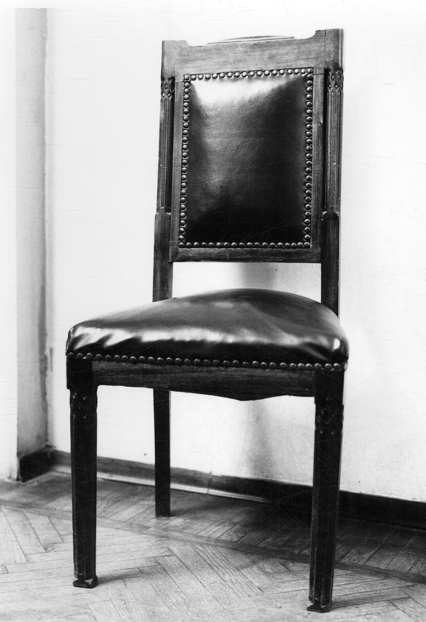 sedia, opera isolata - bottega novarese (secc. XIX/ XX)