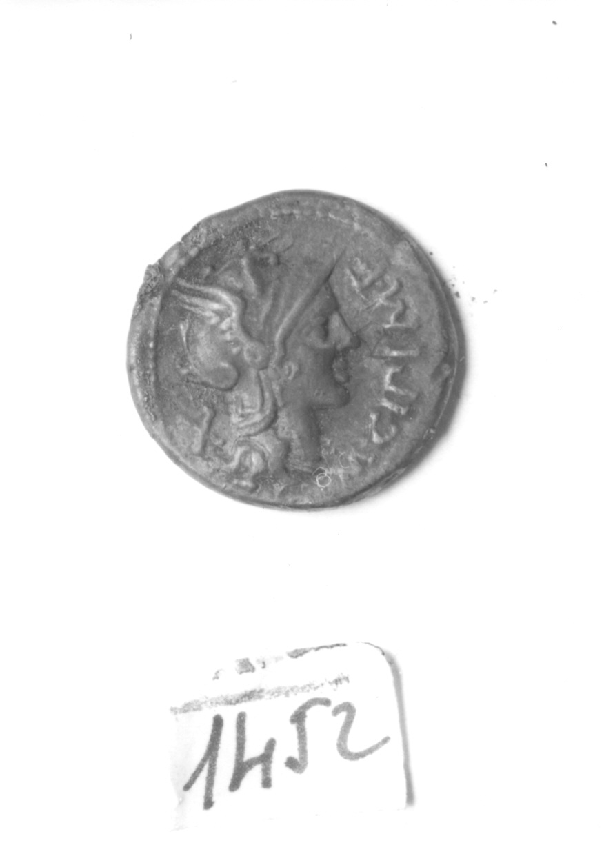 moneta - denario - ambito romano (ultimo quarto sec. II a.C)