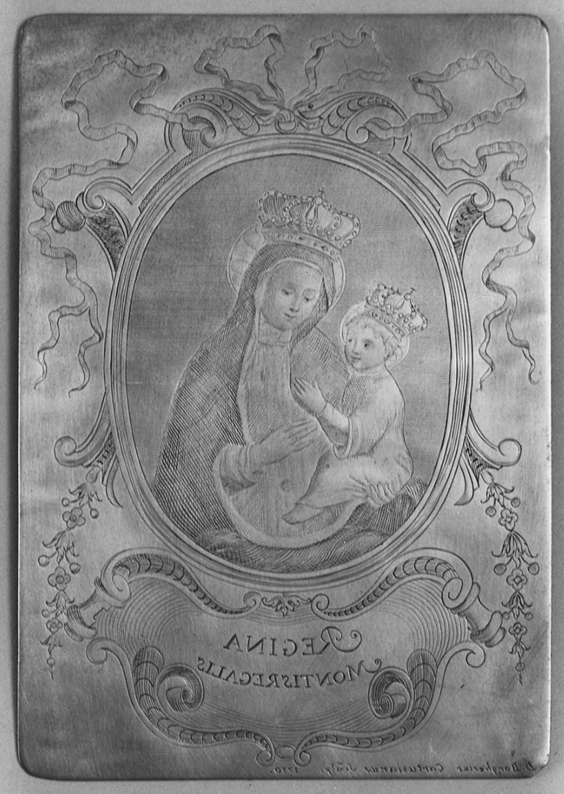 Madonna con Bambino (matrice) di Borghese D (sec. XVIII)
