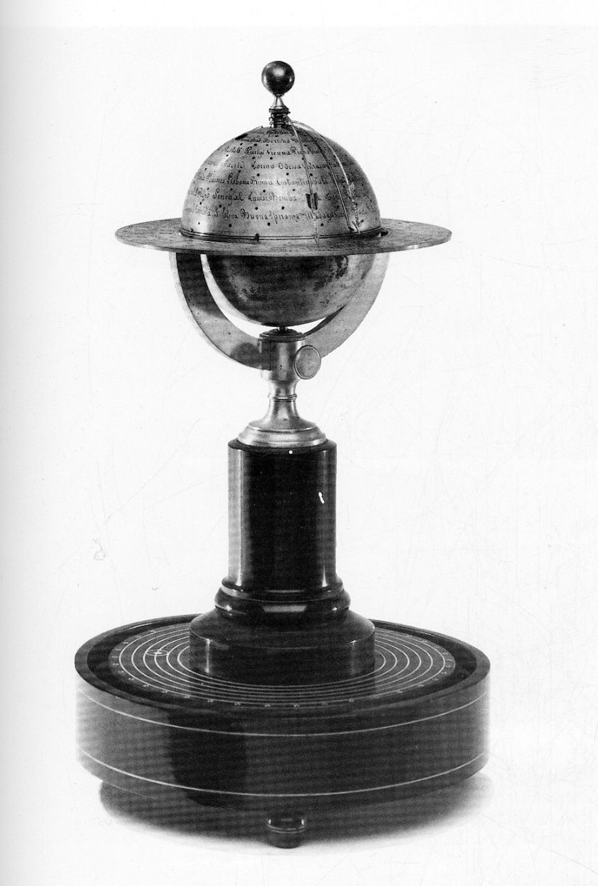 globo terrestre (orologio - da tavolo, opera isolata) di Fumey - manifattura francese (secondo quarto sec. XIX)