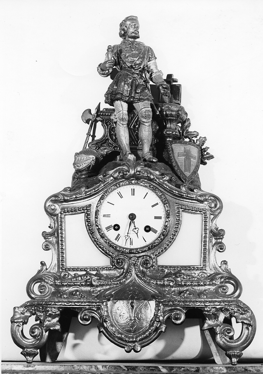 guerriero crociato (orologio - da mensola, opera isolata) di Hottot, Japy Frères, Sola - manifattura francese (terzo quarto sec. XIX)
