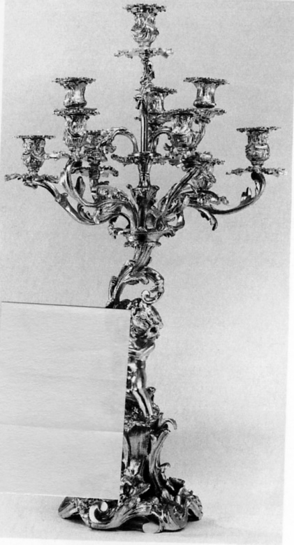 putto (candeliere, coppia) - manifattura torinese (terzo quarto sec. XIX)