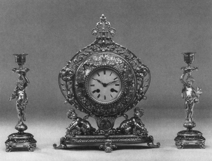 putti (candeliere, coppia) - manifattura francese (ultimo quarto sec. XIX)