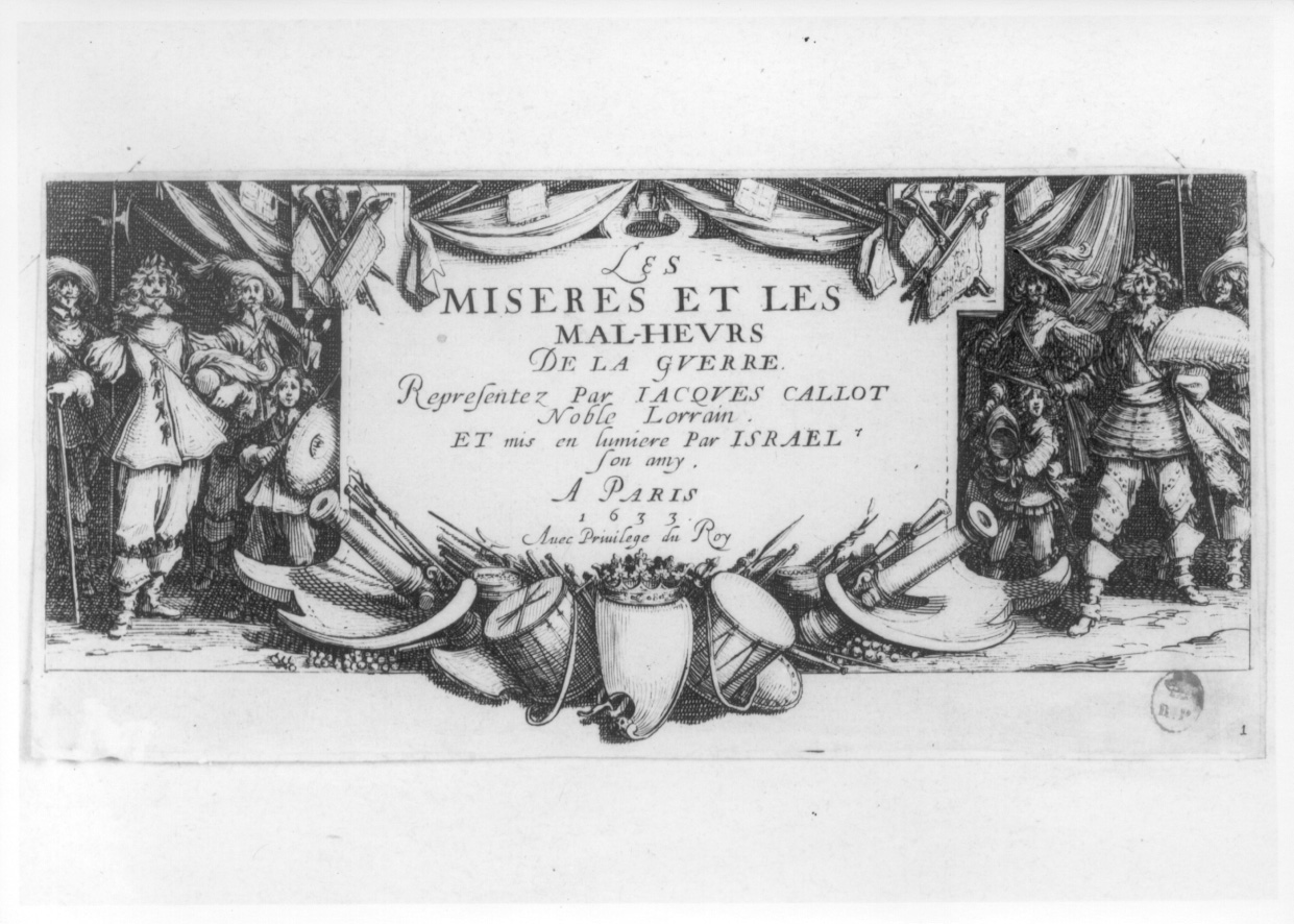 frontespizio (stampa smarginata, serie) di Callot Jacques (secondo quarto sec. XVII)
