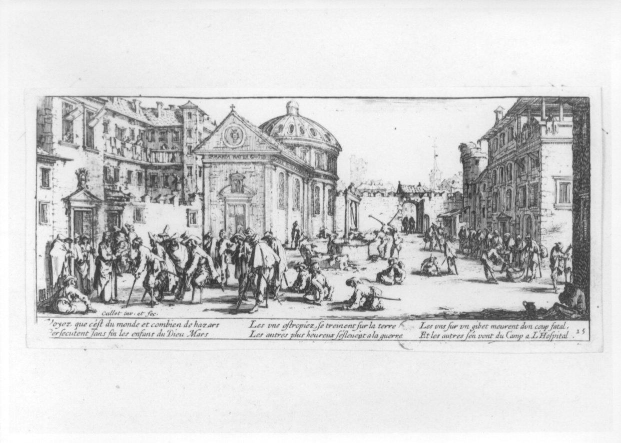 mutilati di guerra (stampa smarginata, serie) di Callot Jacques (secondo quarto sec. XVII)