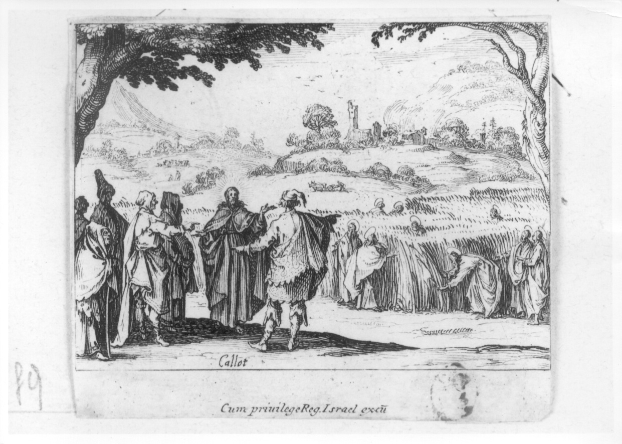 parabola della mietitura (stampa smarginata, serie) di Callot Jacques (secondo quarto sec. XVII)