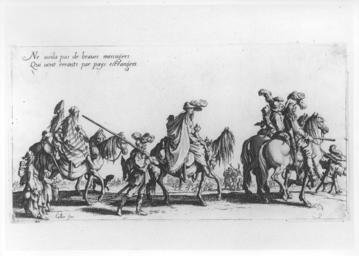 scene con zingari (stampa, serie) di Callot Jacques (secondo quarto sec. XVII)