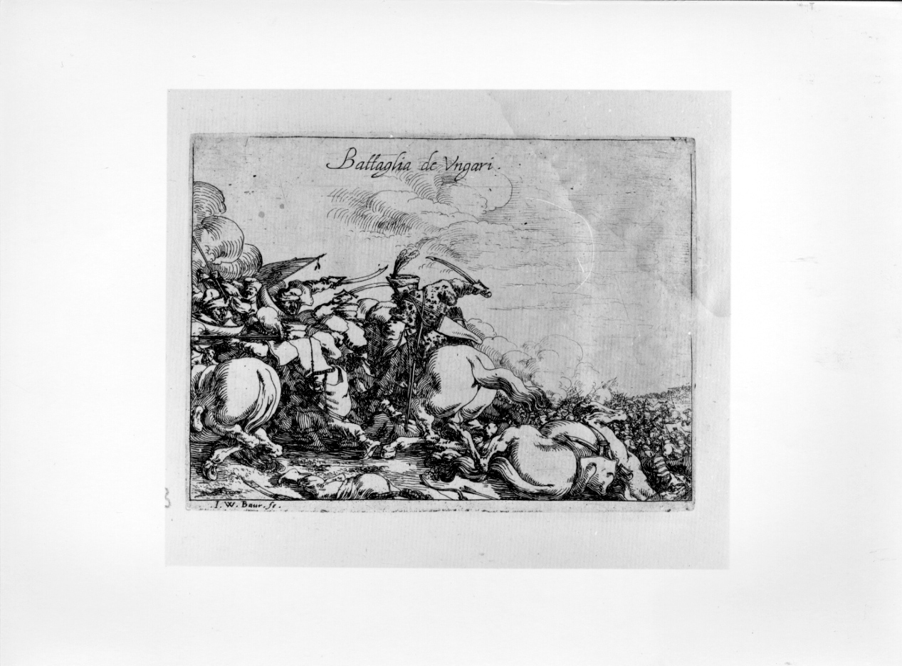 Battaglia de Ungari, battaglia (stampa) di Baur Johann Wilhelm (secondo quarto sec. XVII)
