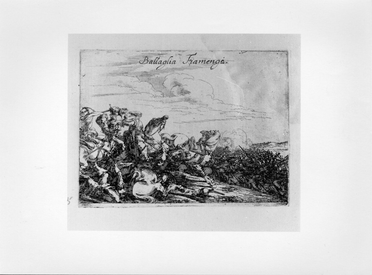 Battaglia Fiamenga, battaglia (stampa) di Baur Johann Wilhelm (secondo quarto sec. XVII)