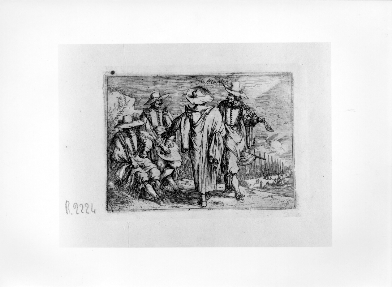 Italiani, figure maschili (stampa) di Baur Johann Wilhelm (secondo quarto sec. XVII)
