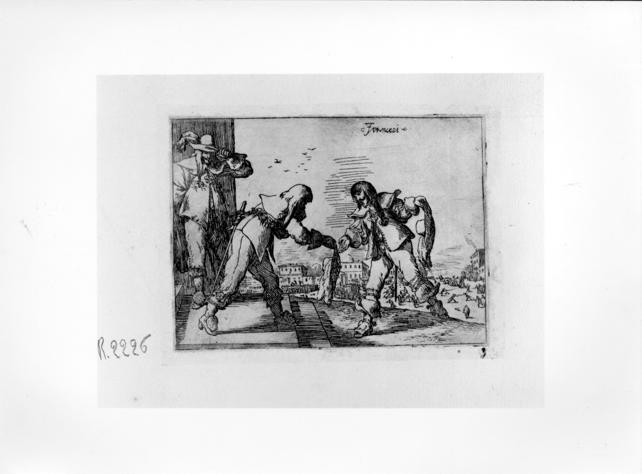 Francesi, figure maschili (stampa) di Baur Johann Wilhelm (secondo quarto sec. XVII)
